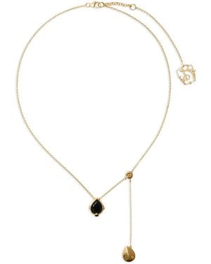 Burberry Collar Shield Con Colgante De Ónix - Neutro