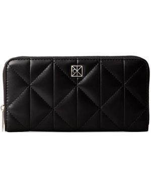 Calvin Klein Portefeuille Matelassé À Logo - Noir