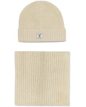 GANT Logo-Patch Beanie - Natural