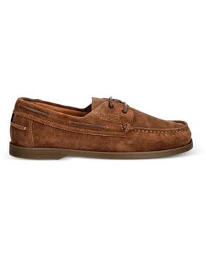 GANT Lace-Up Suede Boat Shoes - Brown