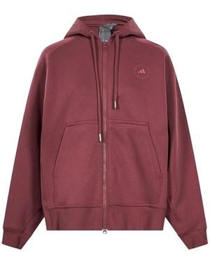 adidas By Stella McCartney Logo-Print Zip-Up Hoodie - Red