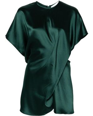 AZ FACTORY Gesmockte Crêpe Blouse - Groen