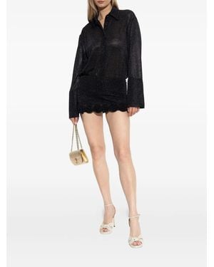 Oséree Sparkly Mini Skirt - Black