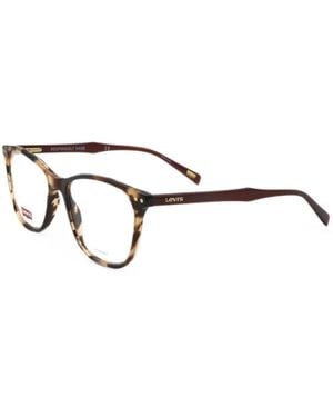 Levi's Tortoiseshell-Effect Square-Frame Glasses - Brown