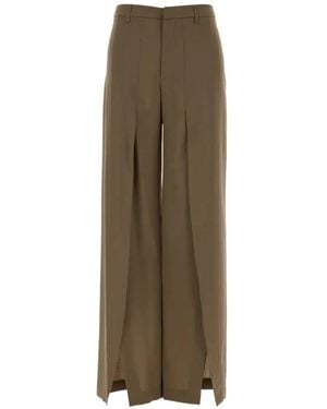 PT Torino Mud Renee Palazzo Wool Pants - Natural