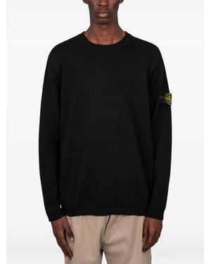 Stone Island Round-Neck Jumper - Black