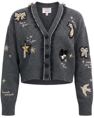 Cinq À Sept Holiday Doodles Cardigan - Black