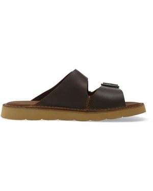 Clarks Solsbury Buckle-Fastening Leather Sandals - Brown