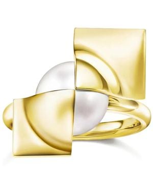 Tasaki Anello M/G Square Leaf - Metallizzato