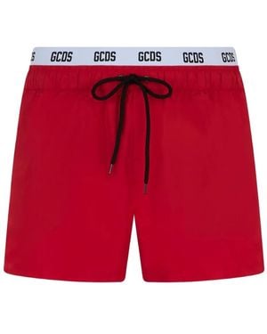 Gcds Essentials Swim Shorts - Red