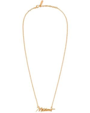 Moschino Collar Con Colgante Del Logo - Blanco