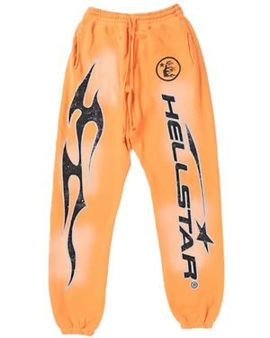 HELLSTAR Elastic Bottom Ellstar トラックパンツ - オレンジ