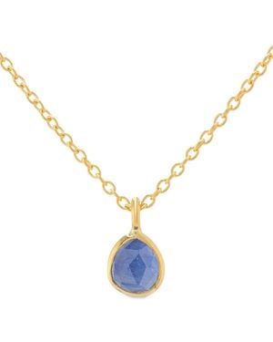 Auree Mini Manhattan Sapphire Necklace - Metallic