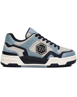 Philipp Plein Baskets Basses Predator V2 Strass - White