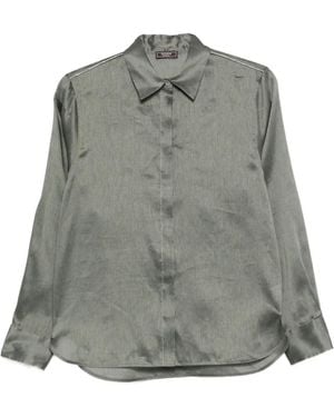 Peserico Jewel-Trim Shirt - Grey