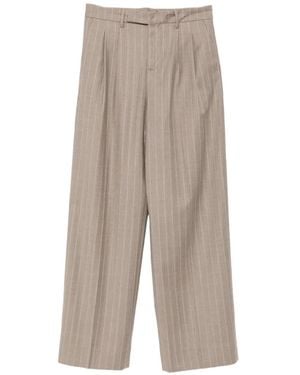 Briglia 1949 Pinstripe-Pattern Pleated Pants - Grey