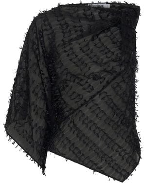 Anna Quan Blusa Con Frange - Nero