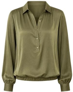 MAISON 123 Babylon Elasticated Blouse - Green