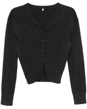 R13 Cardigan mit V-Ausschnitt - Schwarz