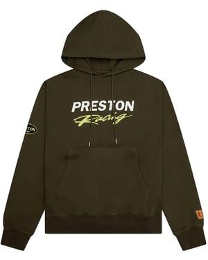 Heron Preston Preston Racing Skull-Patch Hoodie - Green