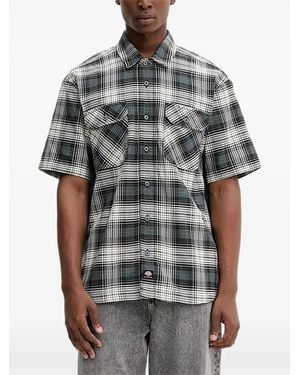 Dickies Mike Anderson Plaid Chest-Pocket Shirt - Gray