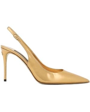 Dolce & Gabbana スリングバック ポインテッドトゥパンプス 90mm - メタリック