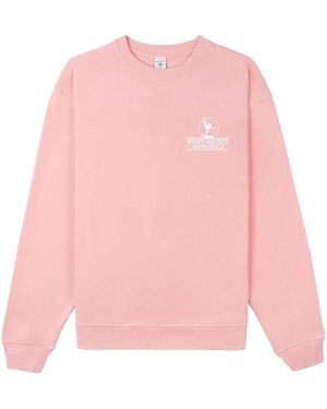 Sporty & Rich Gymnastics Logo-Print Sweatshirt - Pink