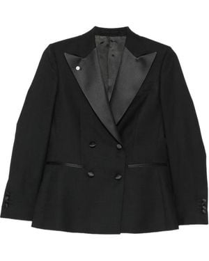 Luigi Bianchi Double-Breasted Blazer - Black