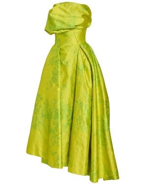 Erdem Floral Asymmetric Dress - Yellow