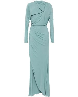 Elie Saab Asymmetric Jersey Dress - Green