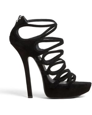 DSquared² 110Mm Deanday Suede Platform Sandals - Black