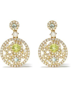 Kiki McDonough 18Kt Bubbles Peridot, Topaz And Diamond Drop Earrings - Metallic