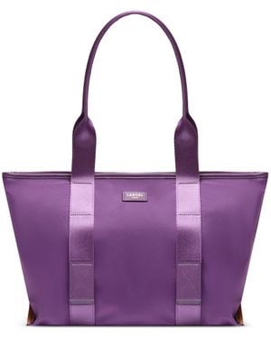 Lancel Medium Mistral Rollable Zip Tote Bag - Purple