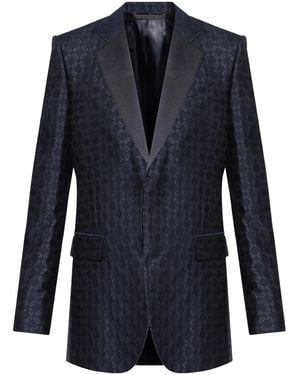 Givenchy Patterned-Jacquard Blazer - Blue