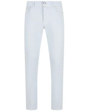 Jacob Cohen Buttoned Trousers - Bianco
