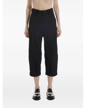 Adererror Pleated Cropped Pants - Black