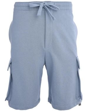 hinnominate Drawstring-Fastening Cargo Shorts - Blue