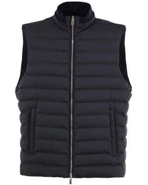 Fedeli Reversible Quilted Gilet - Blue