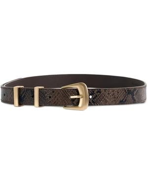 Manière De Voir Lilian Python Belt - White
