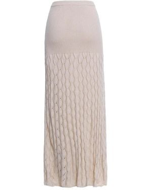 Agua Bendita Theodora Ribbed-Knit Skirt - White