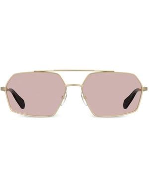 Moschino Geometric-Frame Sunglasses - Pink