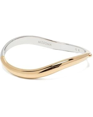 Missoma Savi Signature Hinged Bangle - White