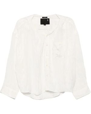 R13 Camicia Con Design A Incrocio - Bianco