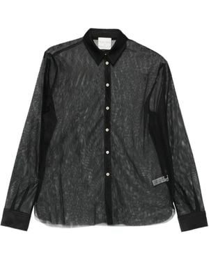 forte_forte Semi-Sheer Shirt - Black