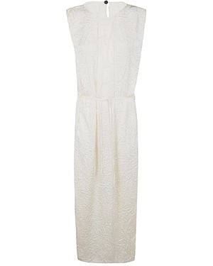 Maria Calderara Creased Dress - White