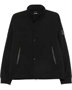 C.P. Company Metro-Tek Logo-Patch Hooded Jacket - Black
