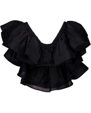 Zimmermann Ruffled Blouse - Black