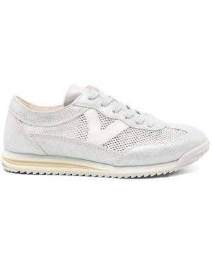 Victoria Perforated-Detail Leather Trainers - White