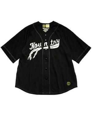 Kapital Oversized-Hemd Mit Bones-Stickerei - Schwarz