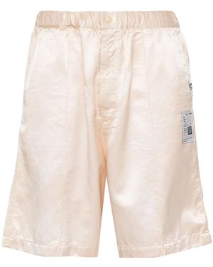 Maison Mihara Yasuhiro Satin Bermuda Shorts - Natural